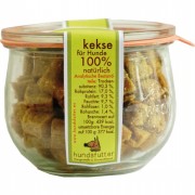 Snacks weiche Kekse mit veganem Käse NICHT BIO 560ml/220g im Vakuumglas Hund Keks Hundsfutter